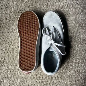 Light blue checkered vans